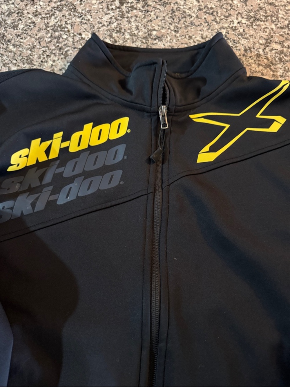 Ski-Doo Black Softshell Jacket with Yellow Logos - Picture 2 of 5